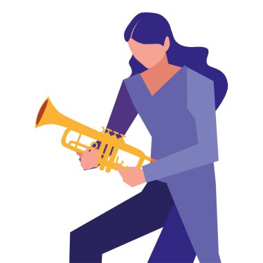 müzisyen adam trompet çalma enstrüman