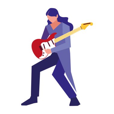 müzisyen adam elektrik gitar çalma