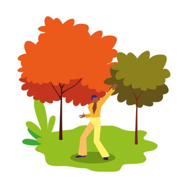 açık havada dansçı adam karakteri