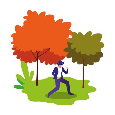 açık havada dansçı adam karakteri