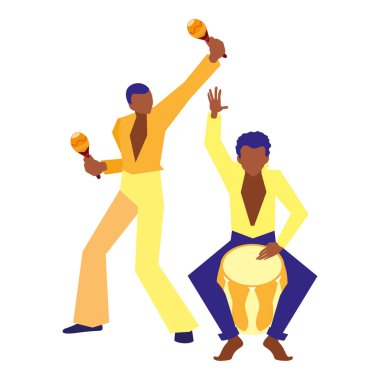 iki erkek müzisyenler müzik aletleri