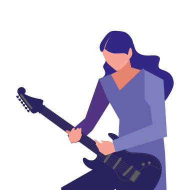 müzisyen adam elektrik gitar çalma