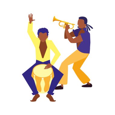 iki erkek müzisyenler müzik aletleri