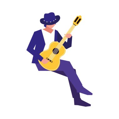 müzisyen adam klasik gitar çalma