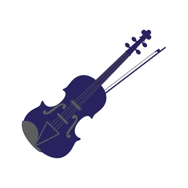 Geigen-Musical auf weißem Hintergrund — Stockvektor