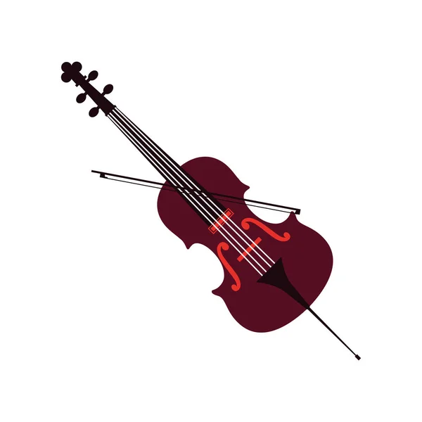 白色背景的音乐大提琴 — 图库矢量图片