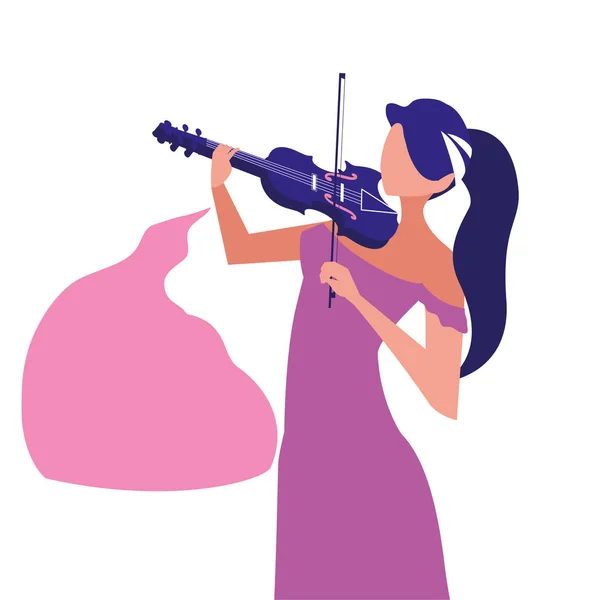 Musician playing instrument vector ilustration — Stock Vector