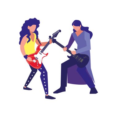 iki erkek müzisyenler müzik aletleri