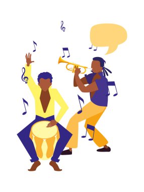 iki erkek müzisyenler müzik aletleri