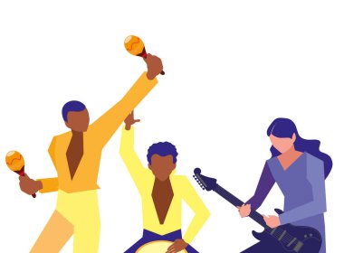 müzisyenler insanlar enstrüman orkestra çalıyor