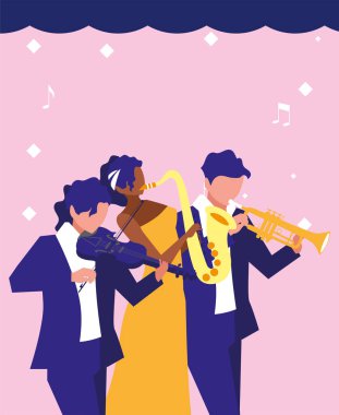 müzisyenler insanlar enstrüman orkestra çalıyor