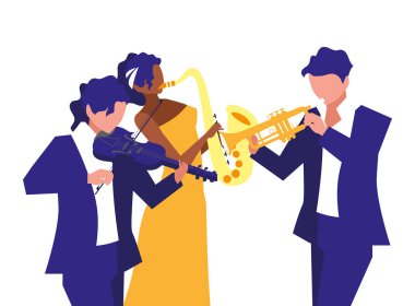 müzisyenler insanlar enstrüman orkestra çalıyor