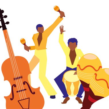 iki erkek müzisyenler müzik aletleri