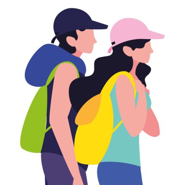 sırt çantası yürüyüş Wanderlust ile çift