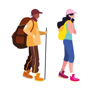 sırt çantası yürüyüş Wanderlust ile çift