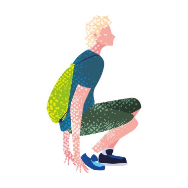 sırt çantası yürüyüş Wanderlust ile adam