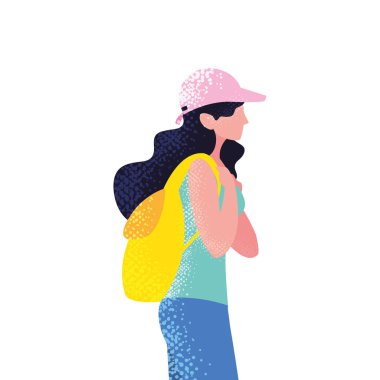 sırt çantası yürüyüş Wanderlust ile kadın