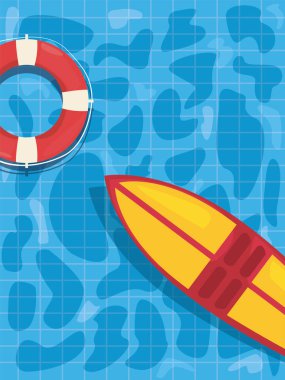 Yaz saati tatil düz tasarım