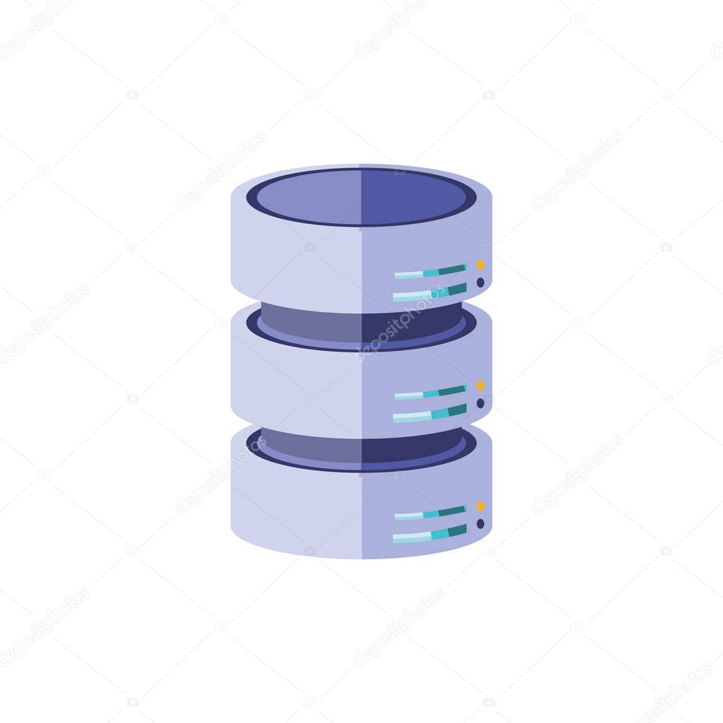 data center disks isolated icon