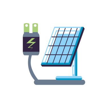 güneş paneli enerji ile enerji fişi elektrik