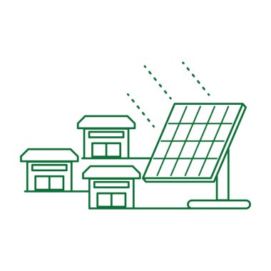 güneş paneli enerji ile evler cepheler