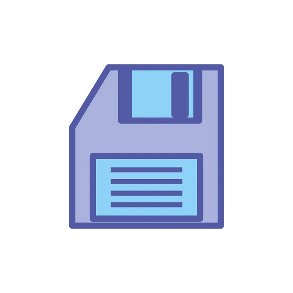 Digitaal geïsoleerd pictogram van diskette — Stockvector