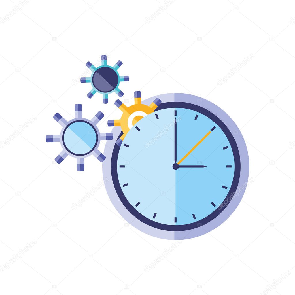 time clock watch with gears pinions