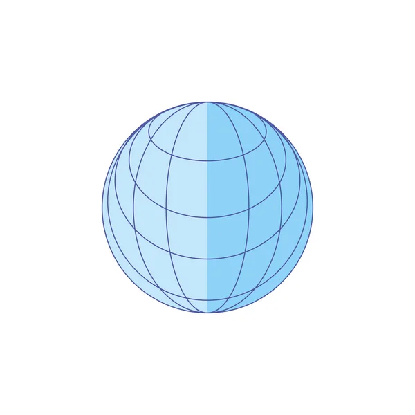 Sphere browser technology isolated icon — Stock Vector