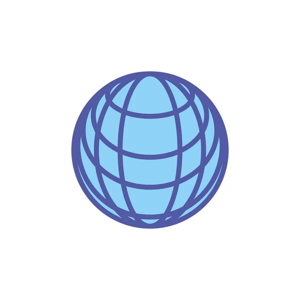 Tecnologia del browser sfera icona isolata — Vettoriale Stock