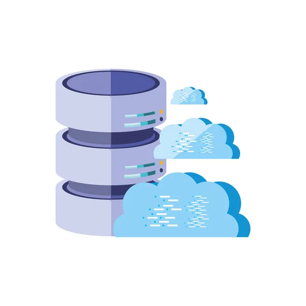Datenträger mit Cloud Computing — Stockvektor