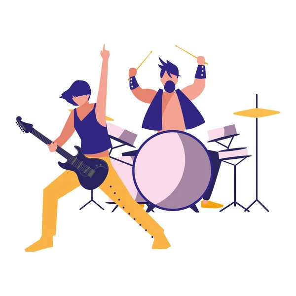 People musicians concert event design — Stock Vector