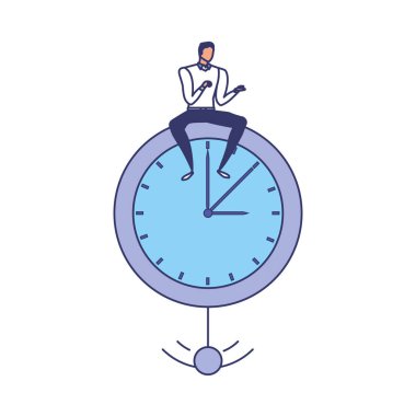 zaman saati ile iş adamı zarif