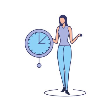 zaman saati ile iş kadını zarif