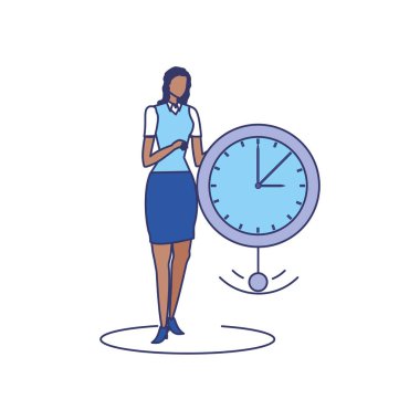 zaman saati ile iş kadını zarif