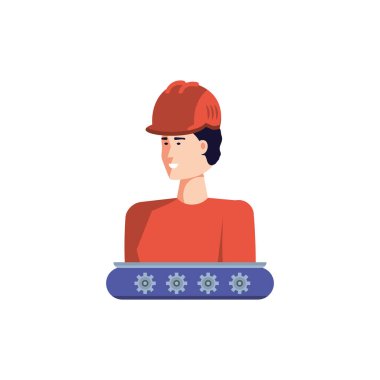 Profesyonel işçi tasarımı izole avatar