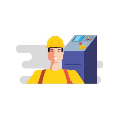 Profesyonel işçi tasarımı izole avatar