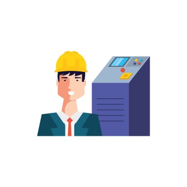 Profesyonel işçi tasarımı izole avatar