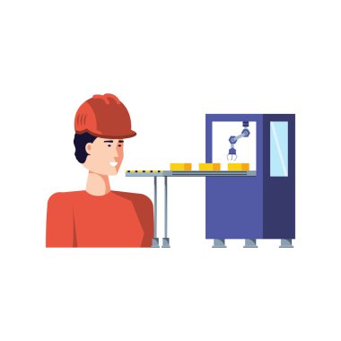 Profesyonel işçi tasarımı izole avatar