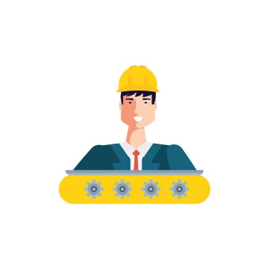 Profesyonel işçi tasarımı izole avatar