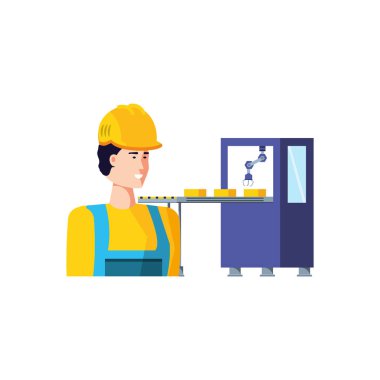 Profesyonel işçi tasarımı izole avatar