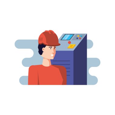 Profesyonel işçi tasarımı izole avatar