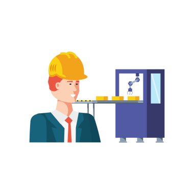 Profesyonel işçi tasarımı izole avatar