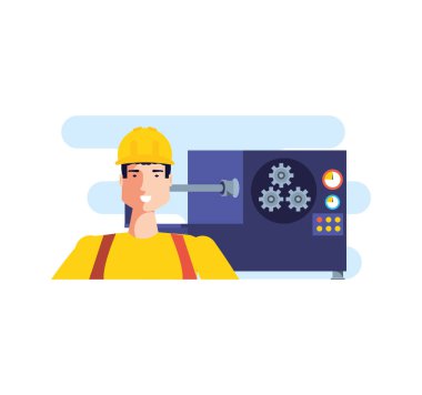 Profesyonel işçi tasarımı izole avatar