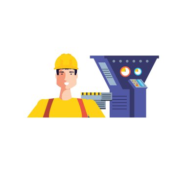 Profesyonel işçi tasarımı izole avatar