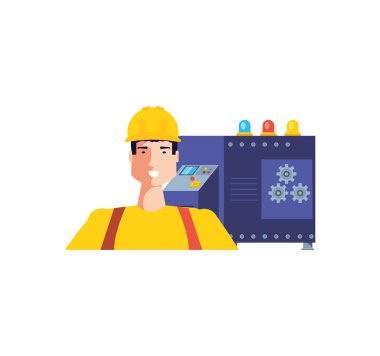 Profesyonel işçi tasarımı izole avatar