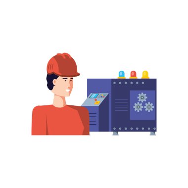 Profesyonel işçi tasarımı izole avatar