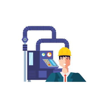 Profesyonel işçi tasarımı izole avatar