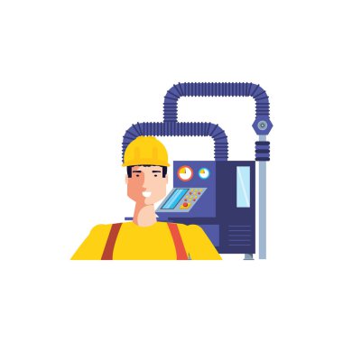 Profesyonel işçi tasarımı izole avatar