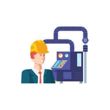 Profesyonel işçi tasarımı izole avatar