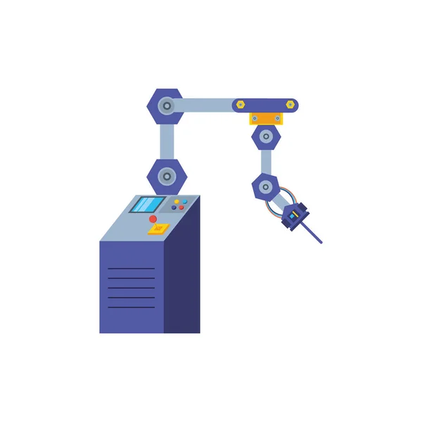 Mão robótica ilustração vetor de tecnologia industrial —  Vetores de Stock